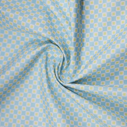 Geometric Micro - Check Poplin Fabric - Kapaas