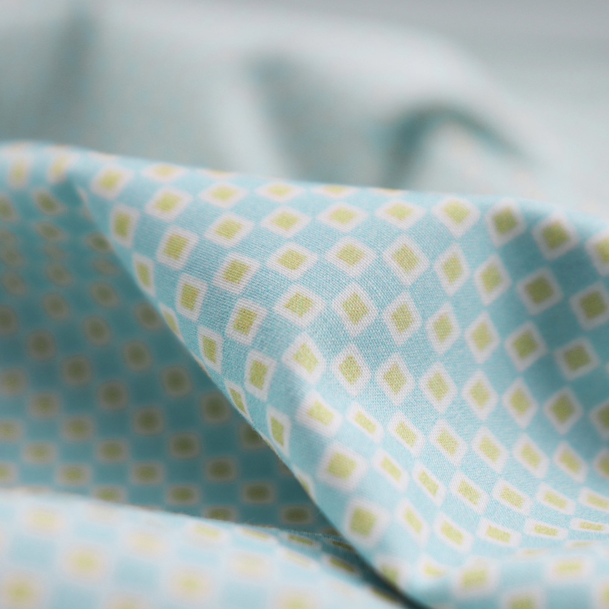 Geometric Micro - Check Poplin Fabric - Kapaas