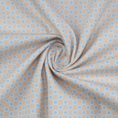 Geometric Micro - Check Poplin Fabric - Kapaas