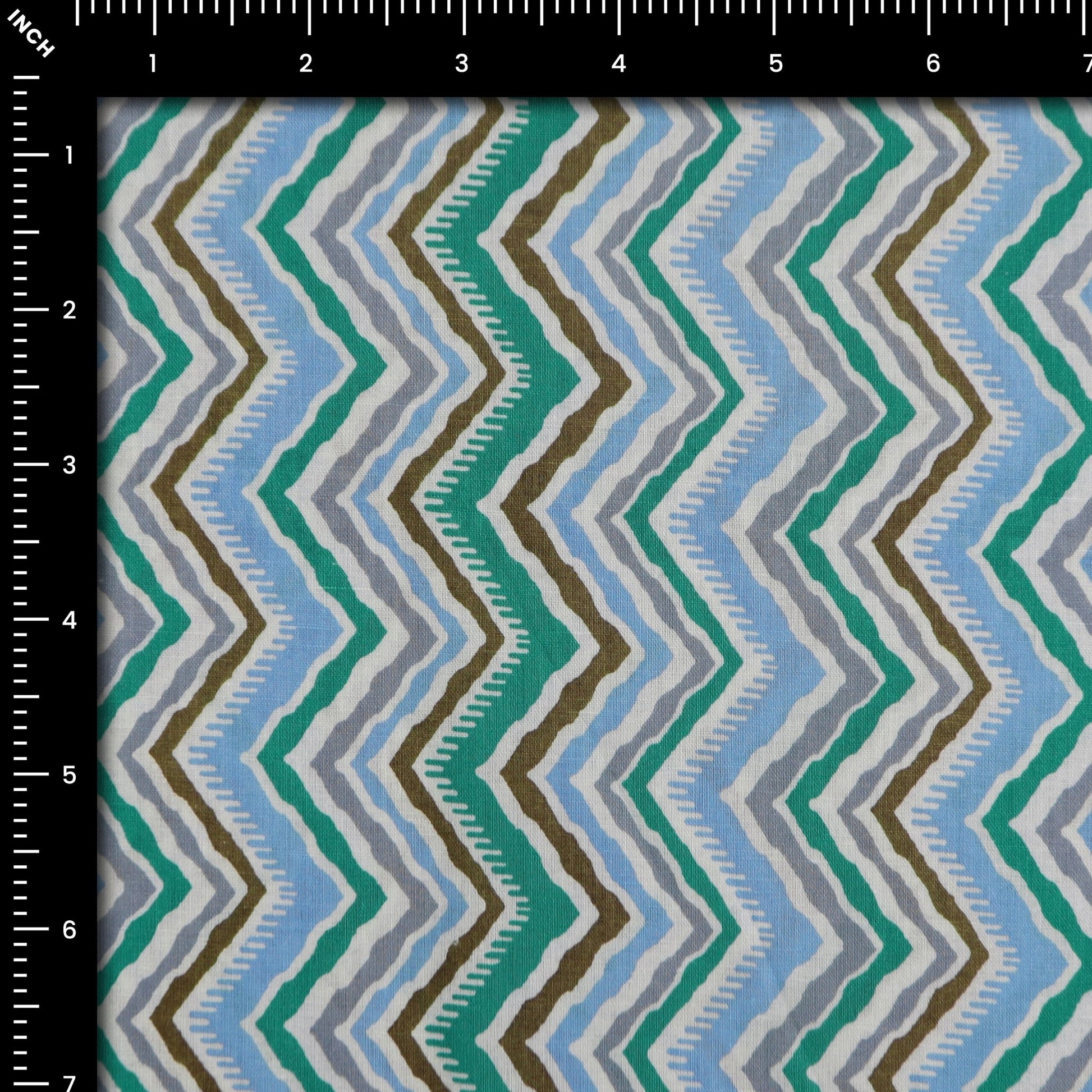 Geometric Zigzag Cambric Fabric - Kapaas