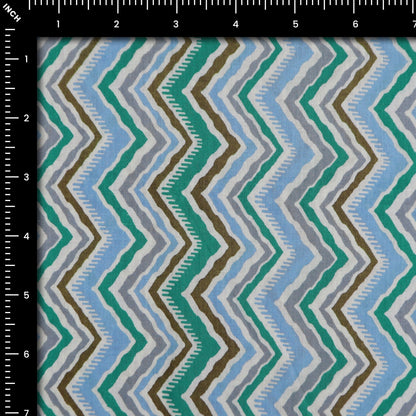 Geometric Zigzag Cambric Fabric - Kapaas