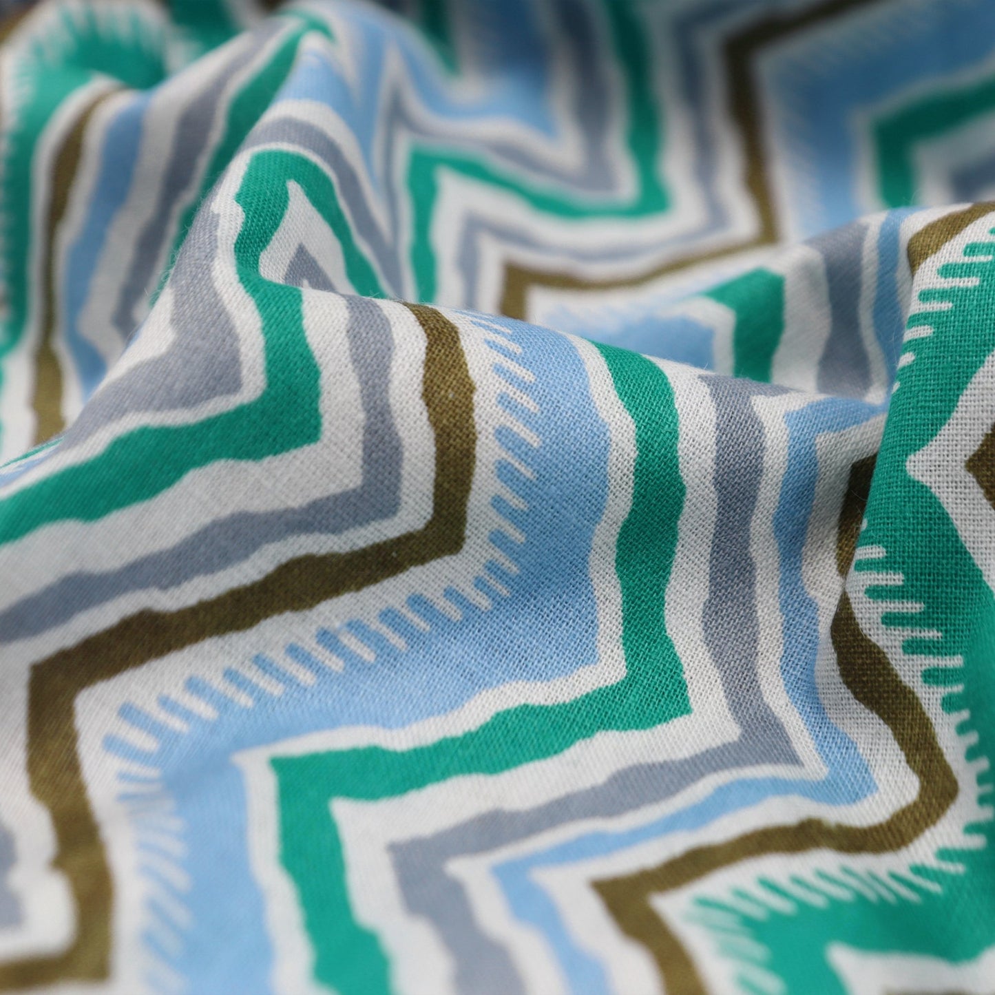 Geometric Zigzag Cambric Fabric - Kapaas