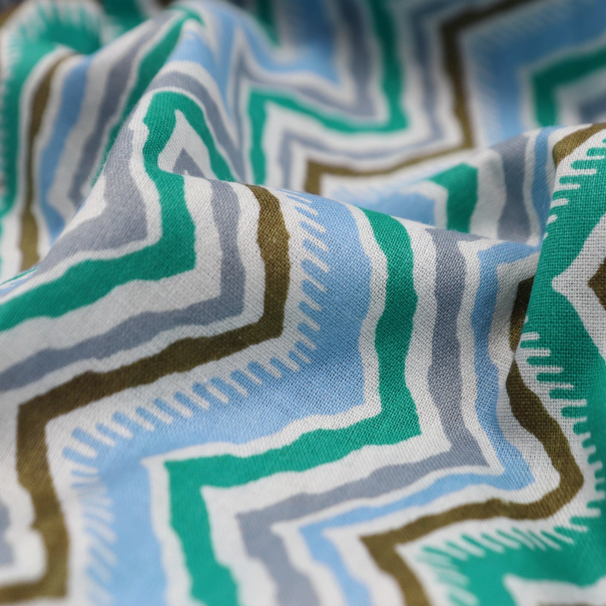 Geometric Zigzag Cambric Fabric - Kapaas