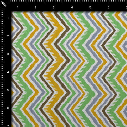 Geometric Zigzag Cambric Fabric - Kapaas