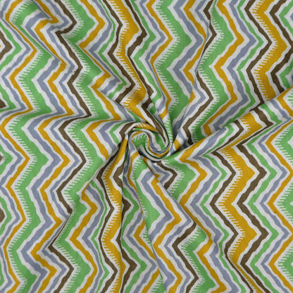 Geometric Zigzag Cambric Fabric - Kapaas