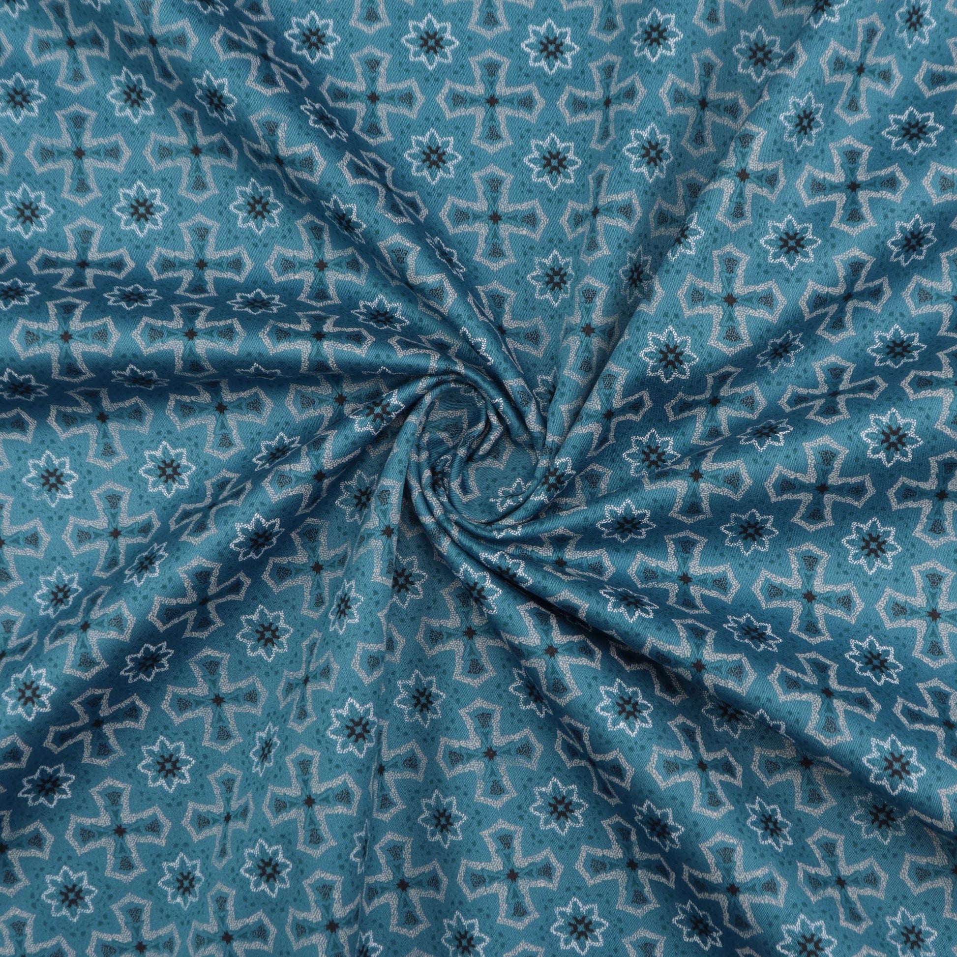 Heritage Motif Satin Fabric - Kapaas