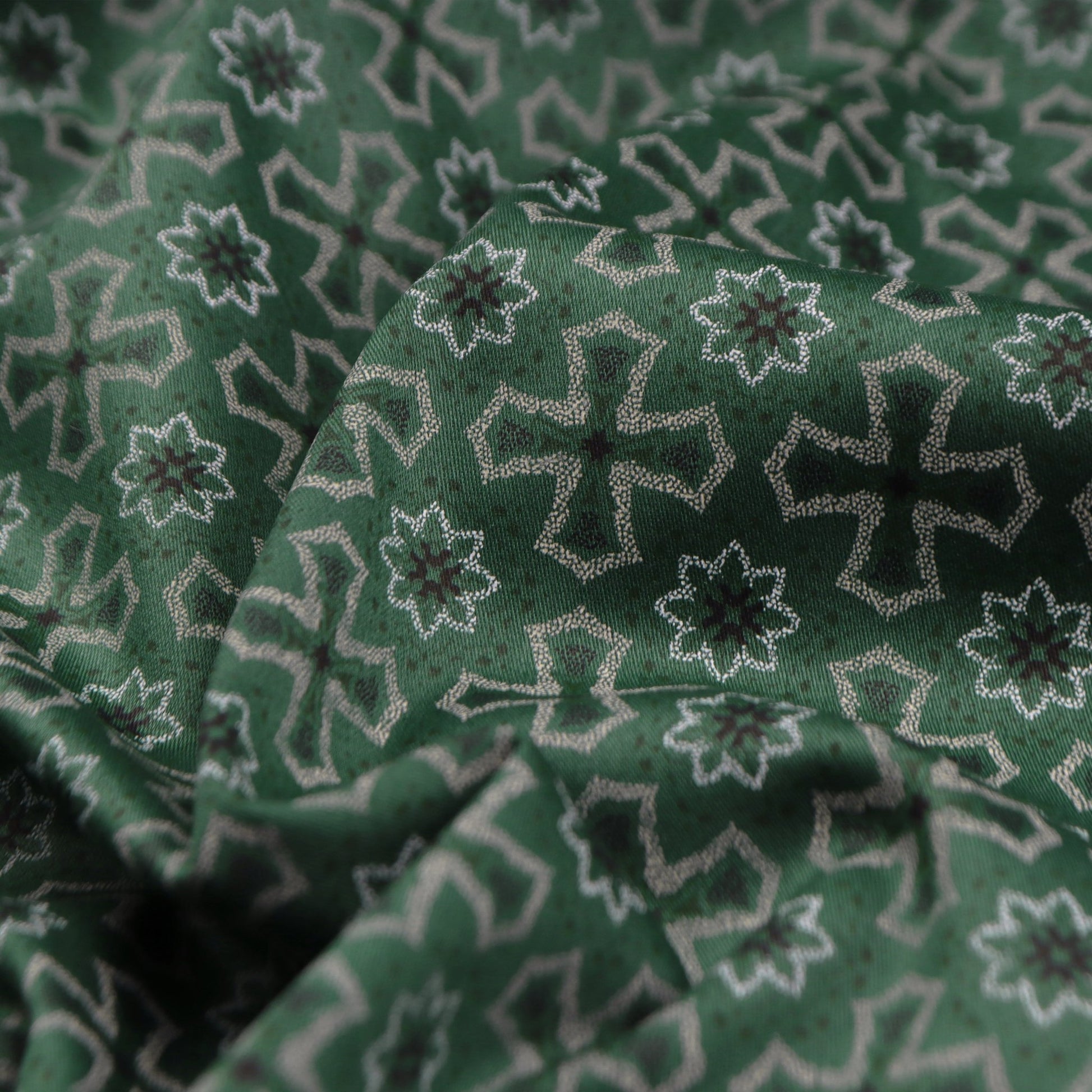 Heritage Motif Satin Fabric - Kapaas