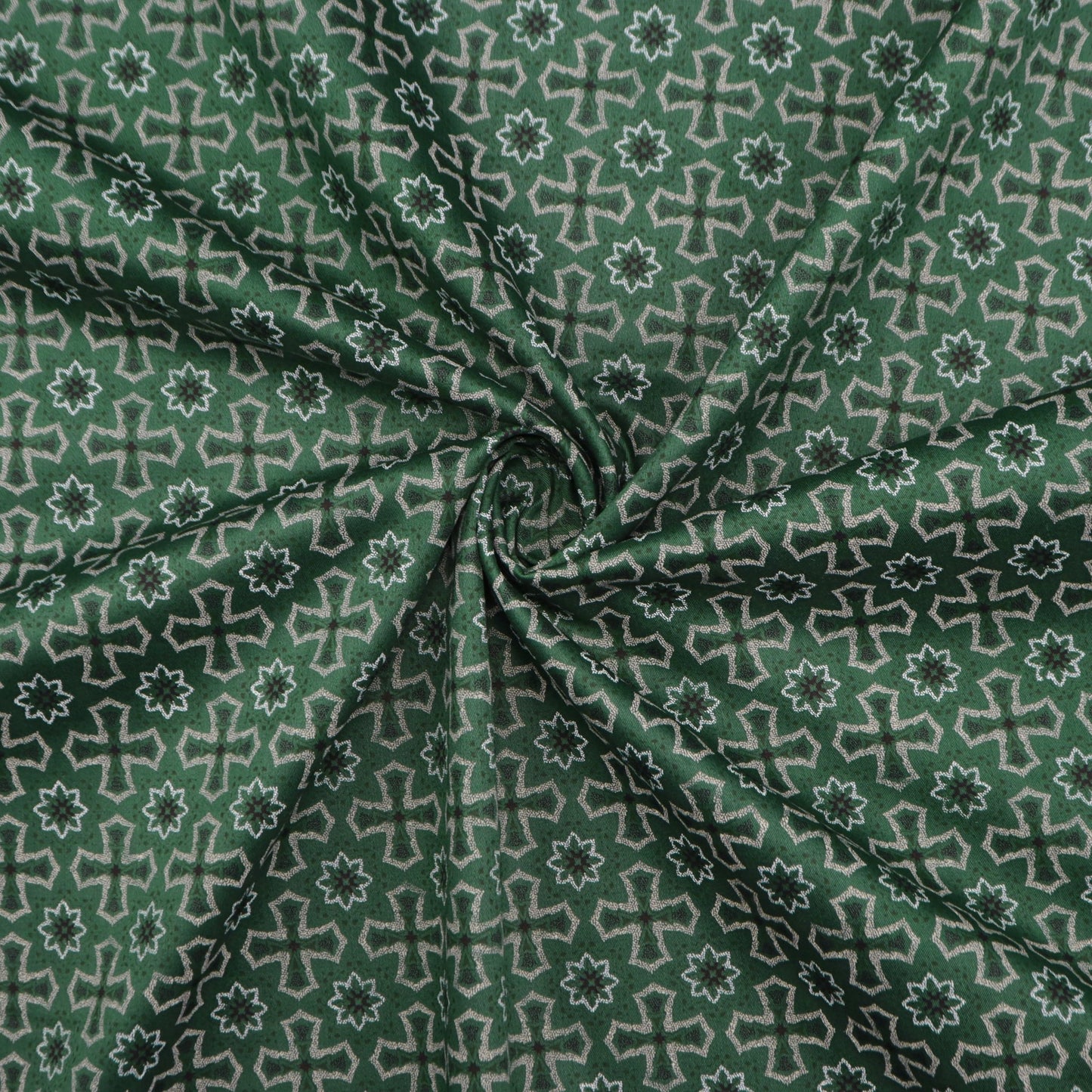 Heritage Motif Satin Fabric - Kapaas