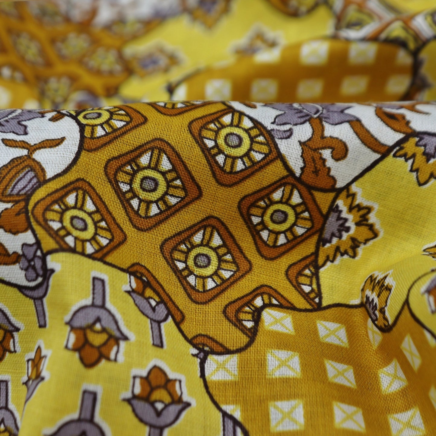 Heritage Patch Medallion Cambric Fabric - Kapaas