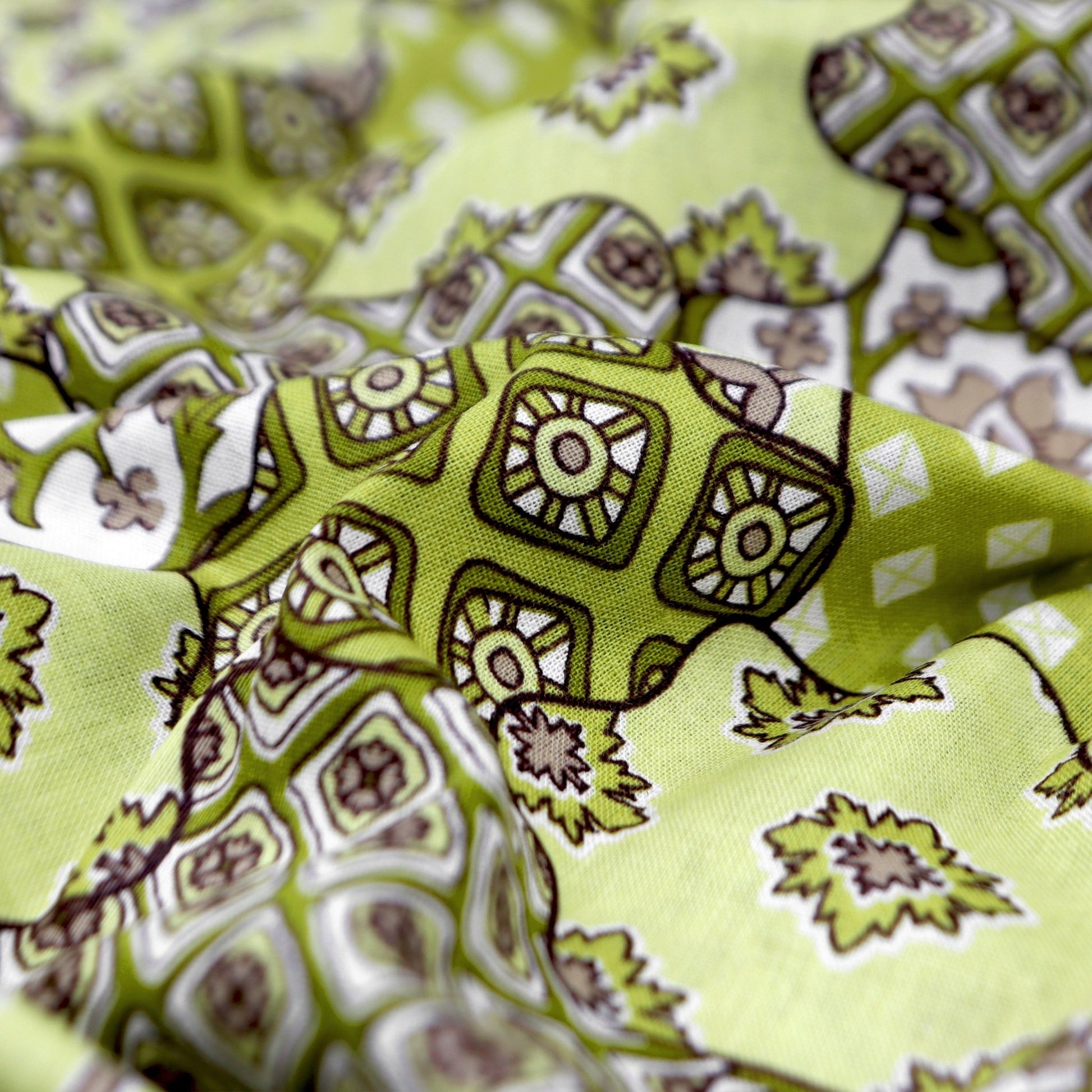 Heritage Patch Medallion Cambric Fabric - Kapaas