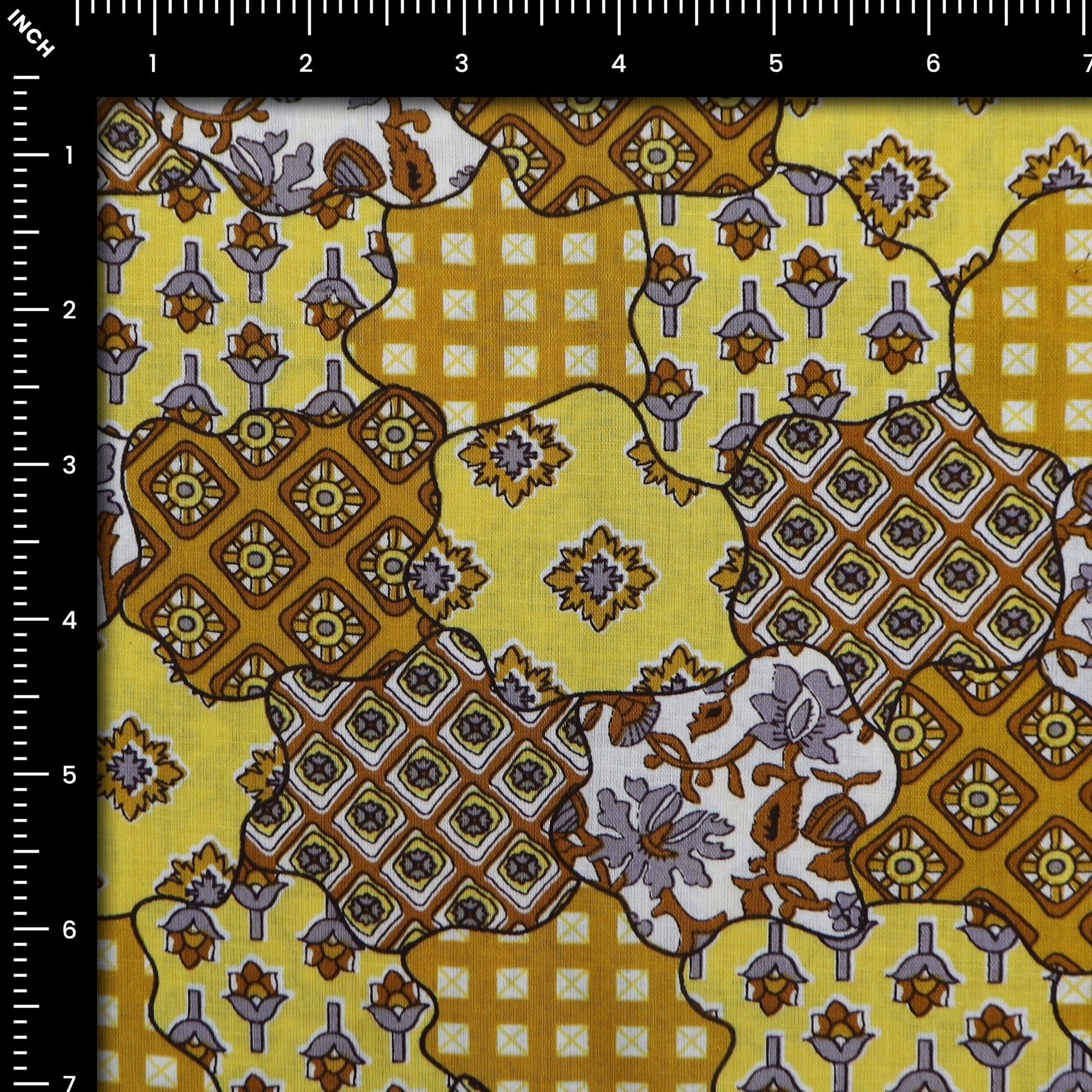 Heritage Patch Medallion Cambric Fabric - Kapaas