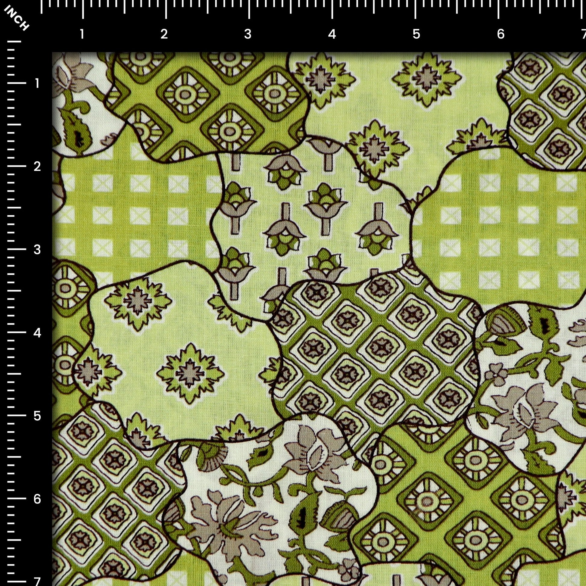 Heritage Patch Medallion Cambric Fabric - Kapaas