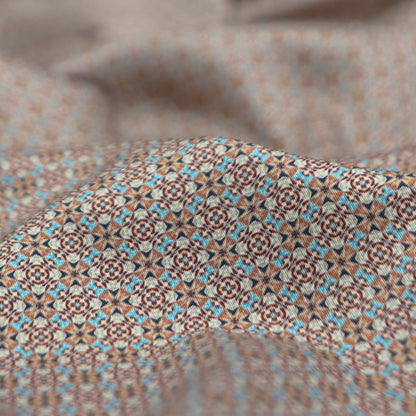 Heritage Tile Geo Satin Fabric - Kapaas