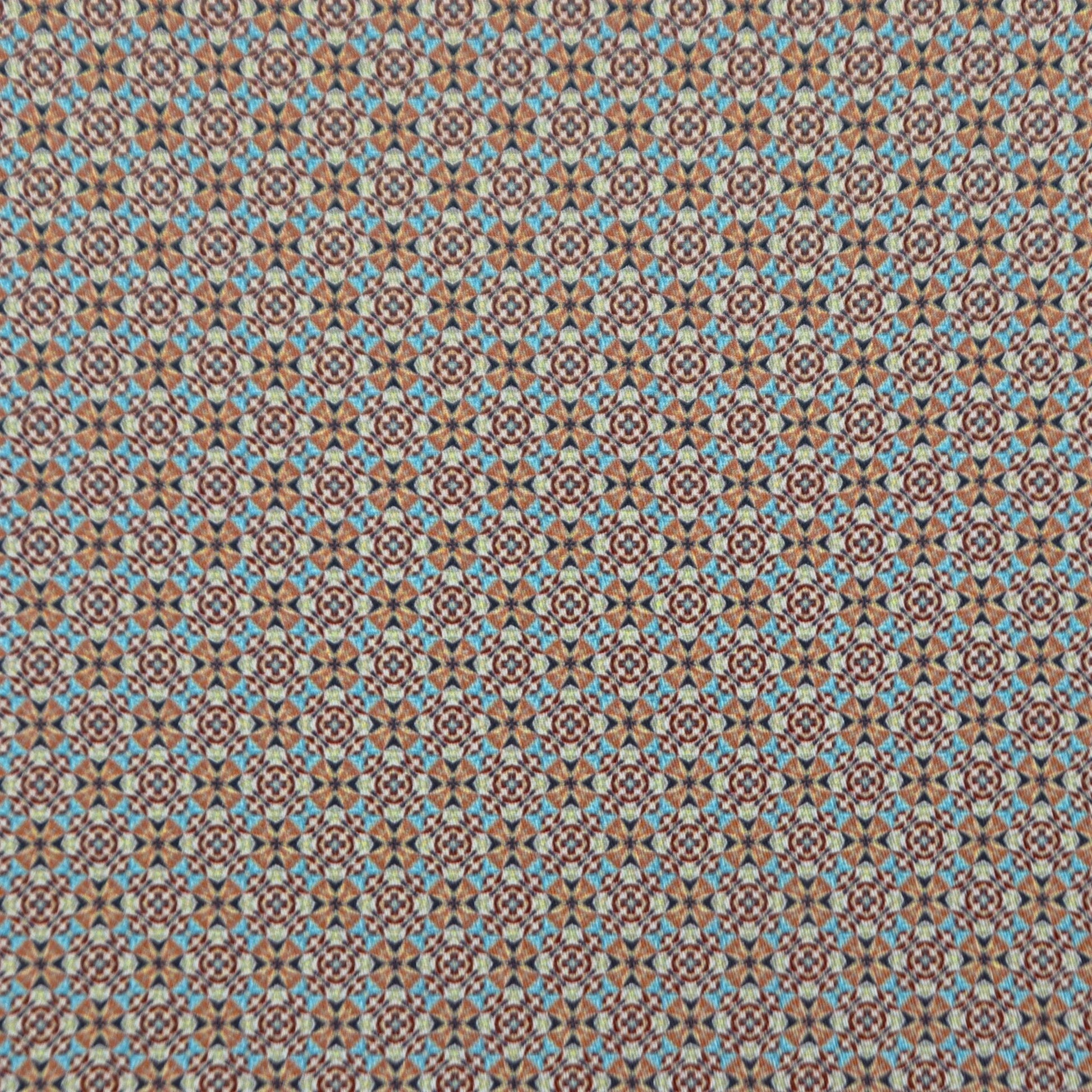 Heritage Tile Geo Satin Fabric - Kapaas