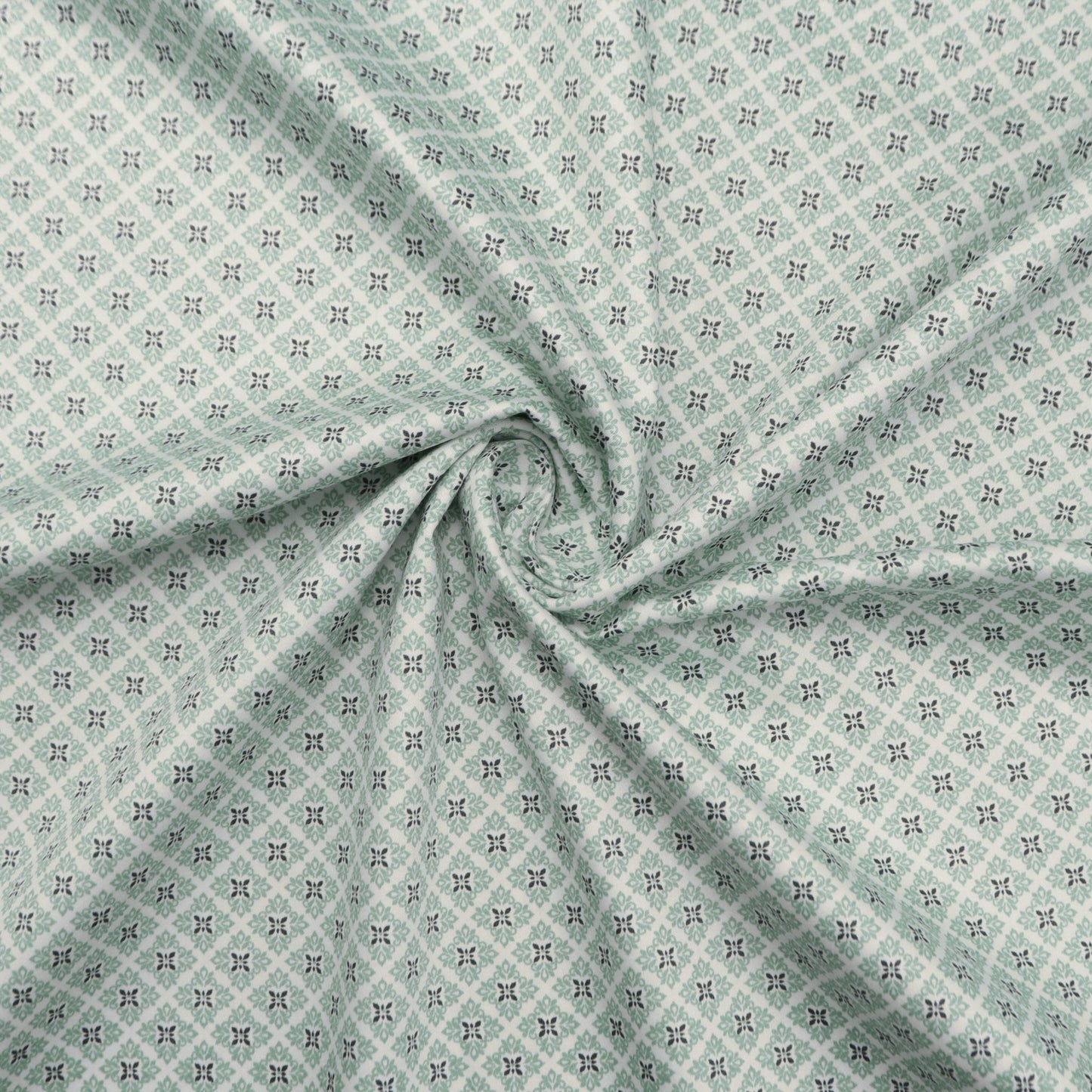 Heritage Tile Motif Satin Fabric - Kapaas