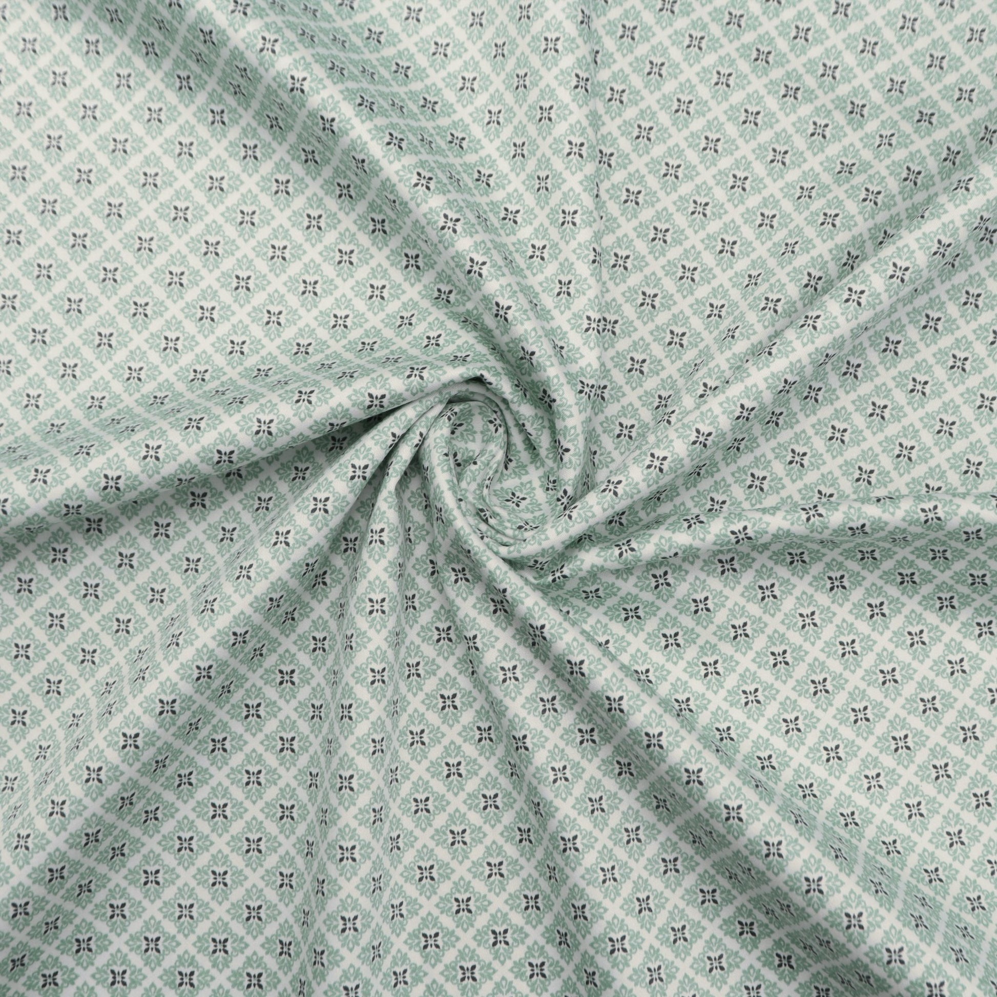 Heritage Tile Motif Satin Fabric - Kapaas