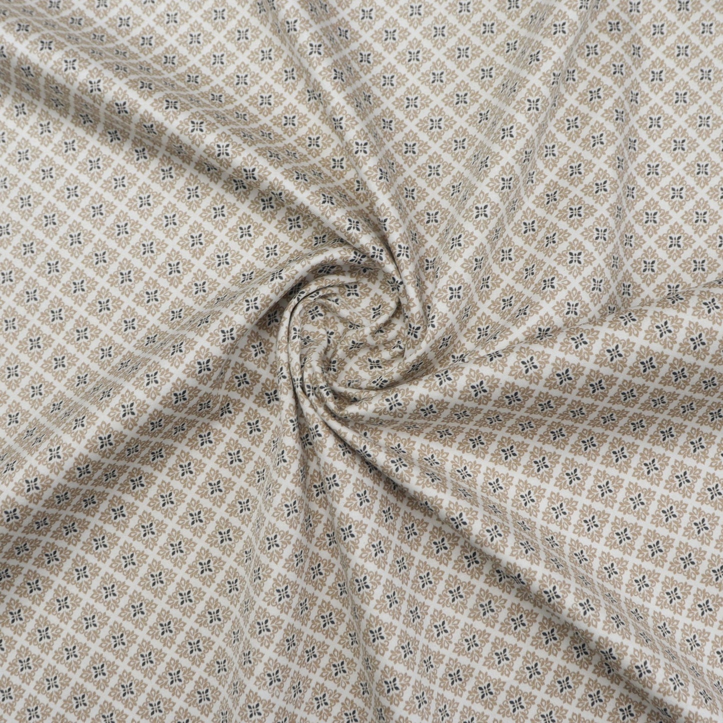 Heritage Tile Motif Satin Fabric - Kapaas