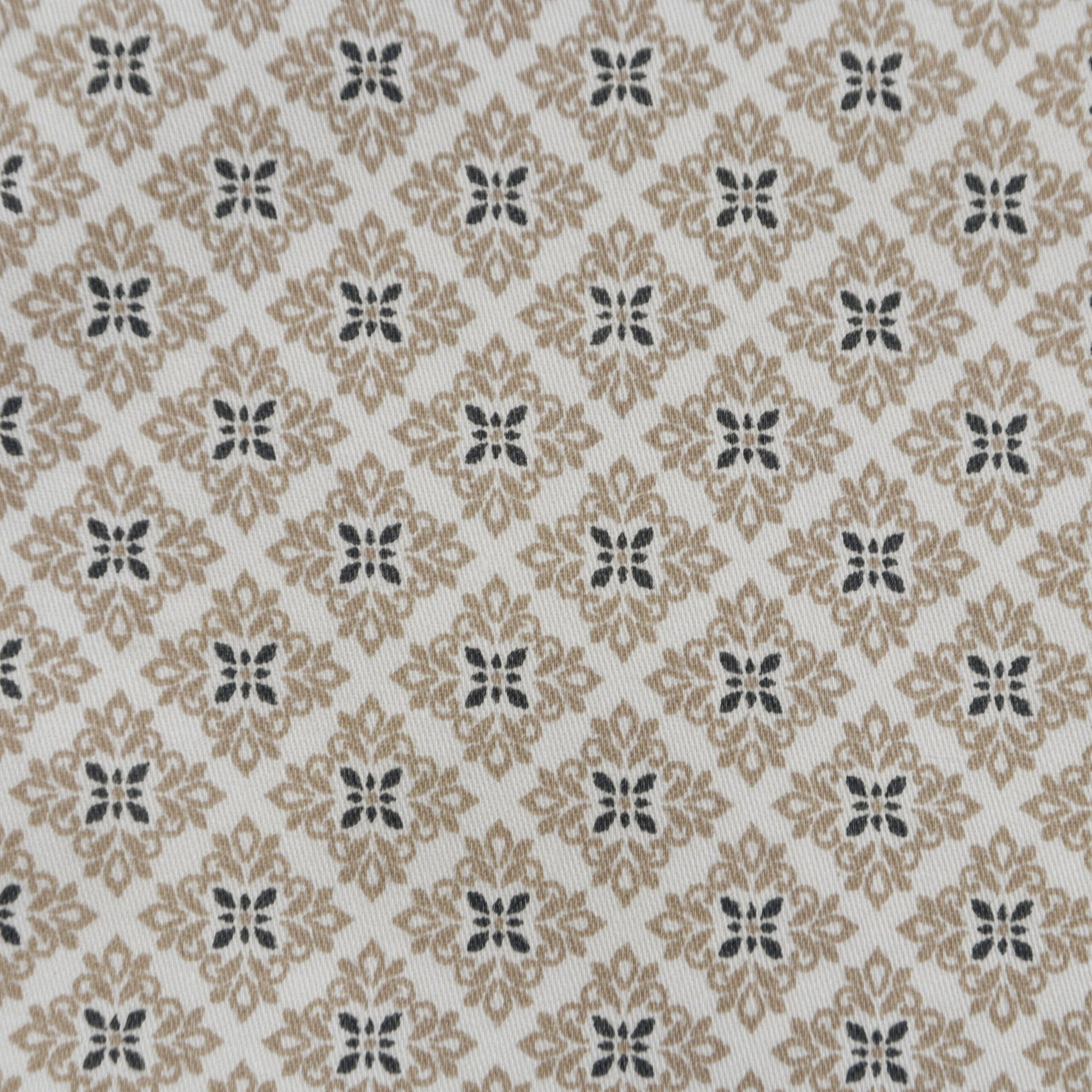 Heritage Tile Motif Satin Fabric - Kapaas
