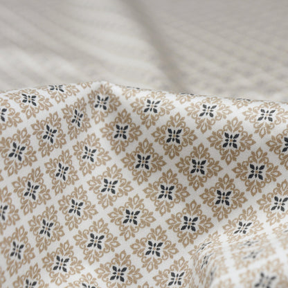 Heritage Tile Motif Satin Fabric - Kapaas