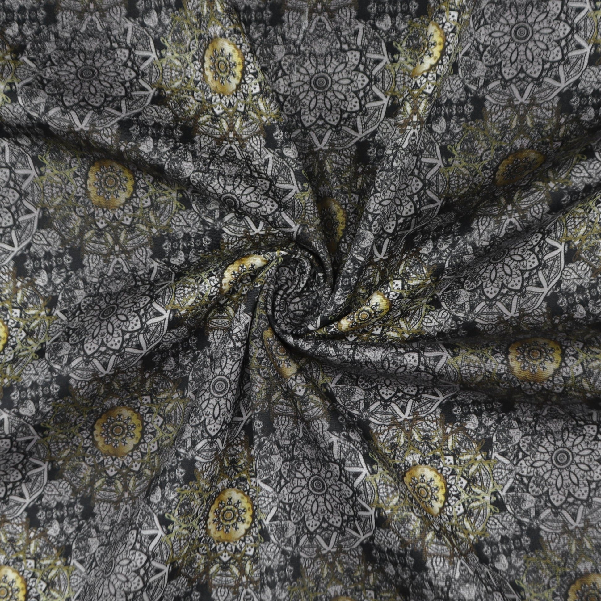 Intricate Mandala Fusion Satin Cotton - Kapaas