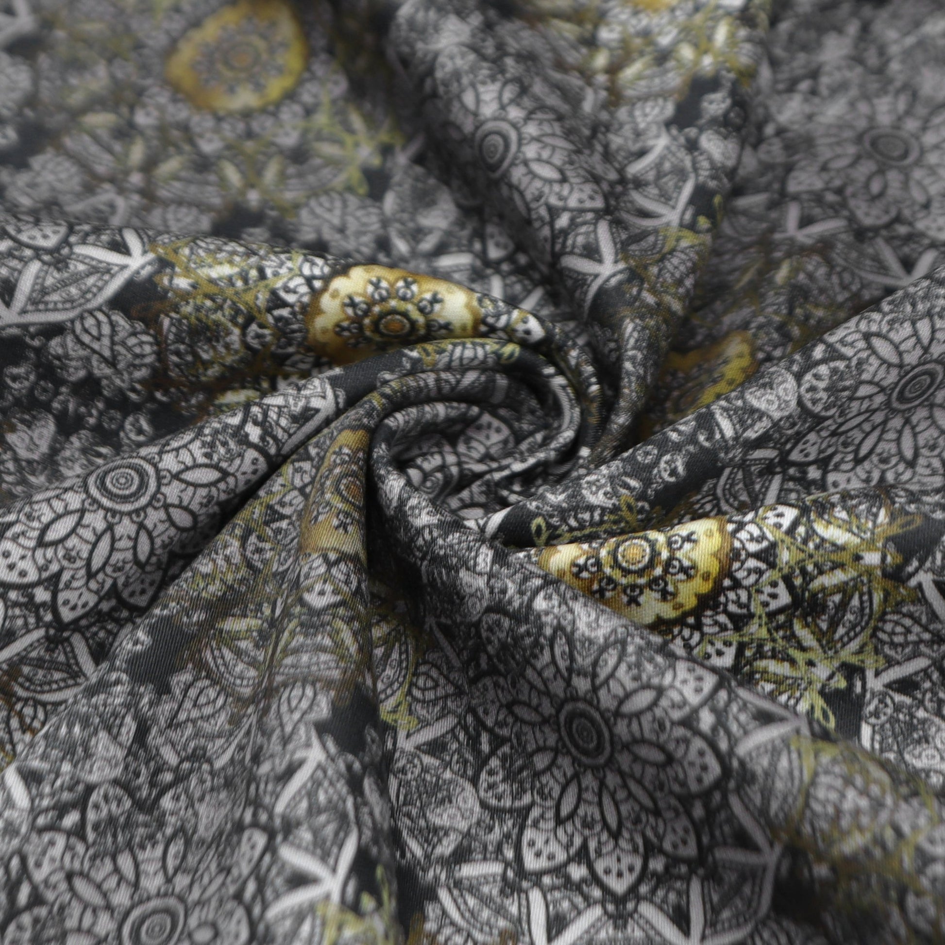 Intricate Mandala Fusion Satin Cotton - Kapaas