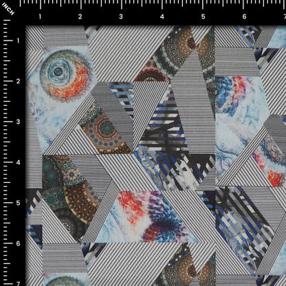 Kaleido Prism Satin Fabric - Kapaas