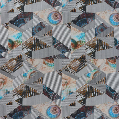 Kaleido Prism Satin Fabric - Kapaas