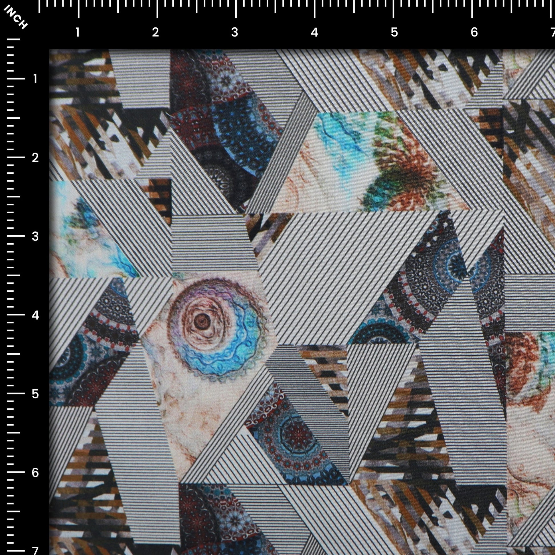 Kaleido Prism Satin Fabric - Kapaas