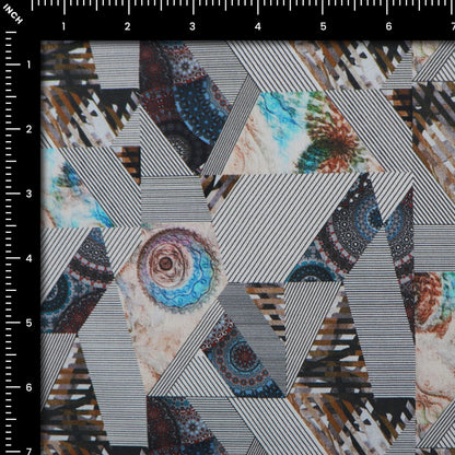 Kaleido Prism Satin Fabric - Kapaas