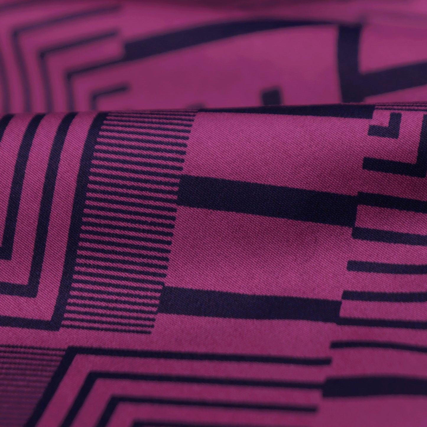 Linear Maze Satin Fabric - Kapaas