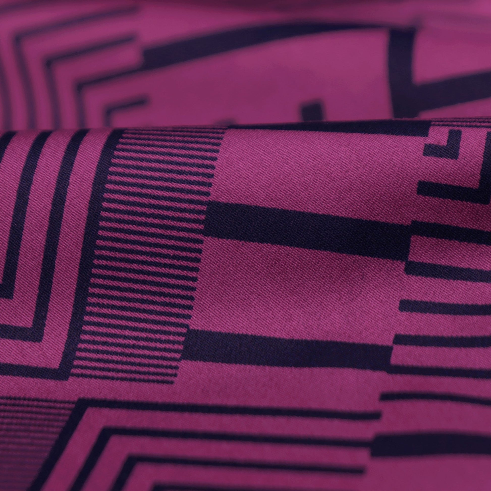Linear Maze Satin Fabric - Kapaas
