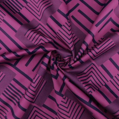 Linear Maze Satin Fabric - Kapaas