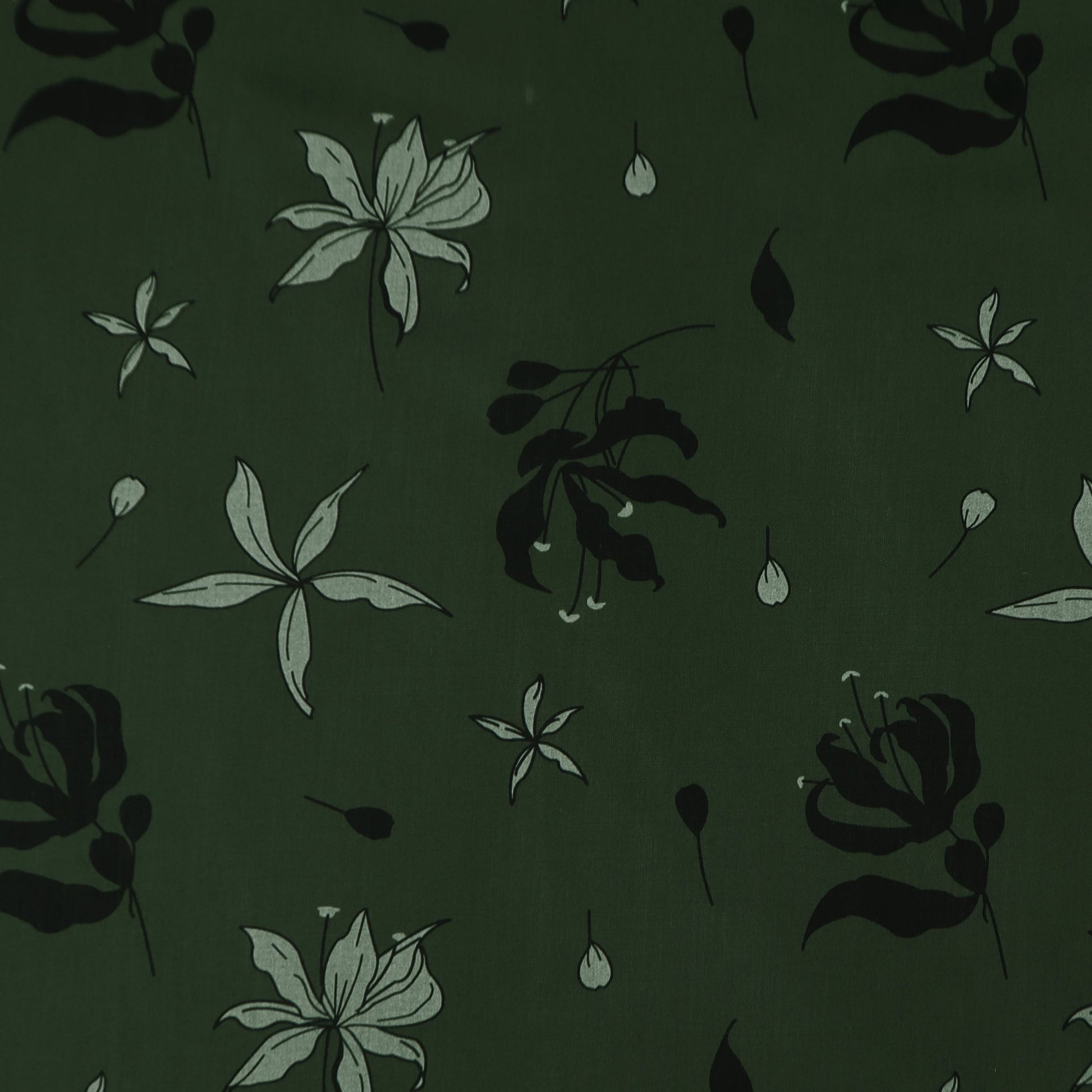 Midnight Garden Poplin Fabric - Kapaas