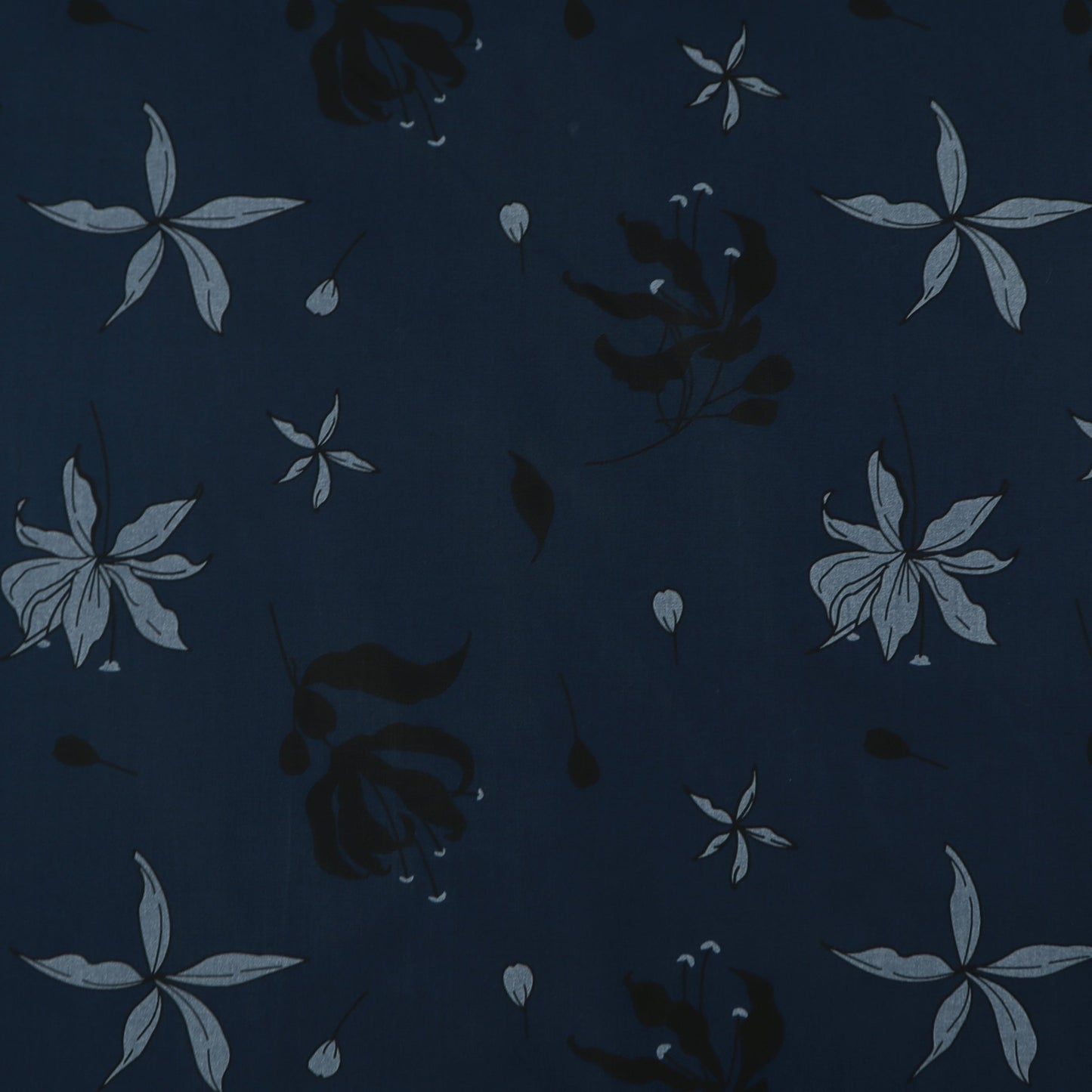 Midnight Garden Poplin Fabric - Kapaas