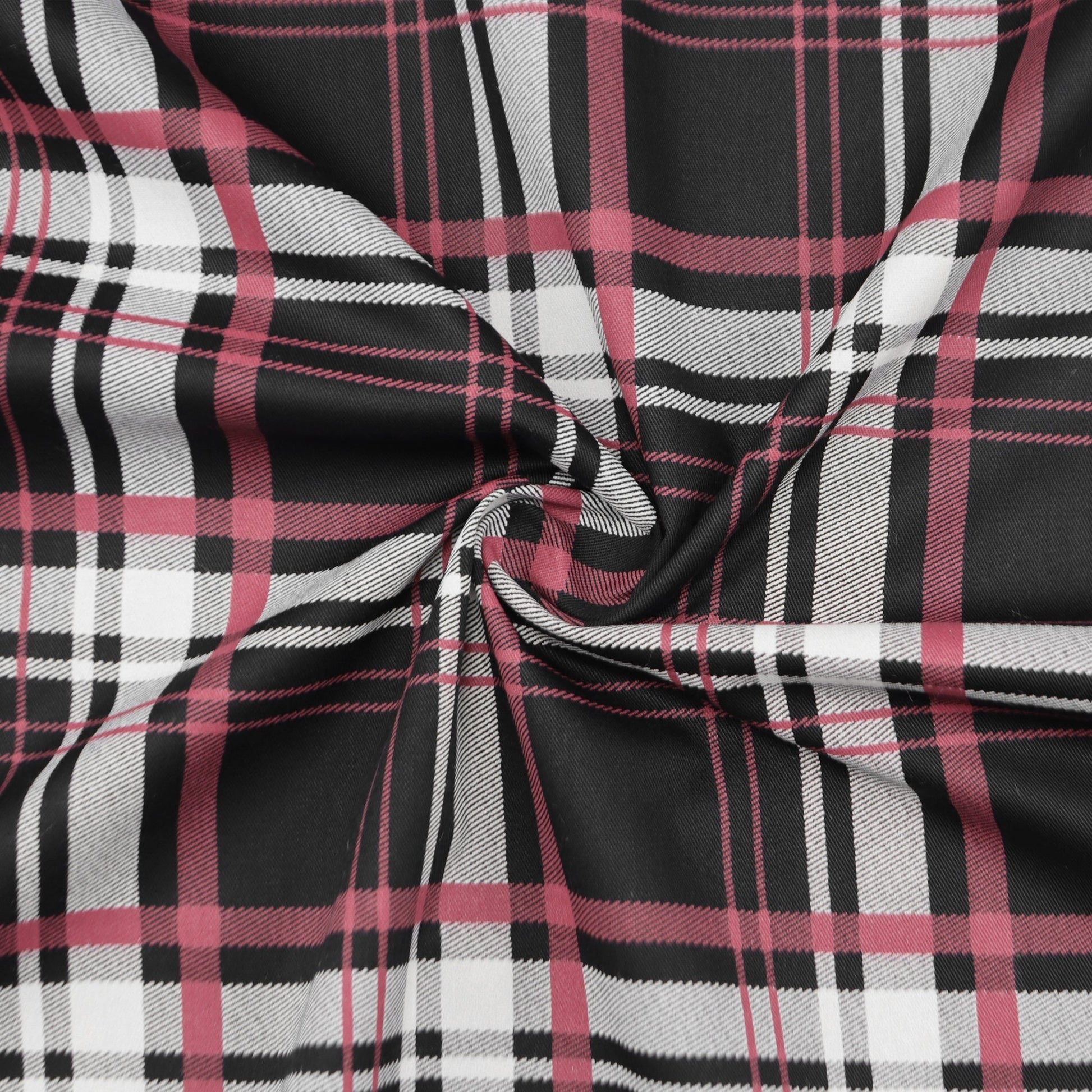 Modern Tartan Check Twill Fabric - Kapaas