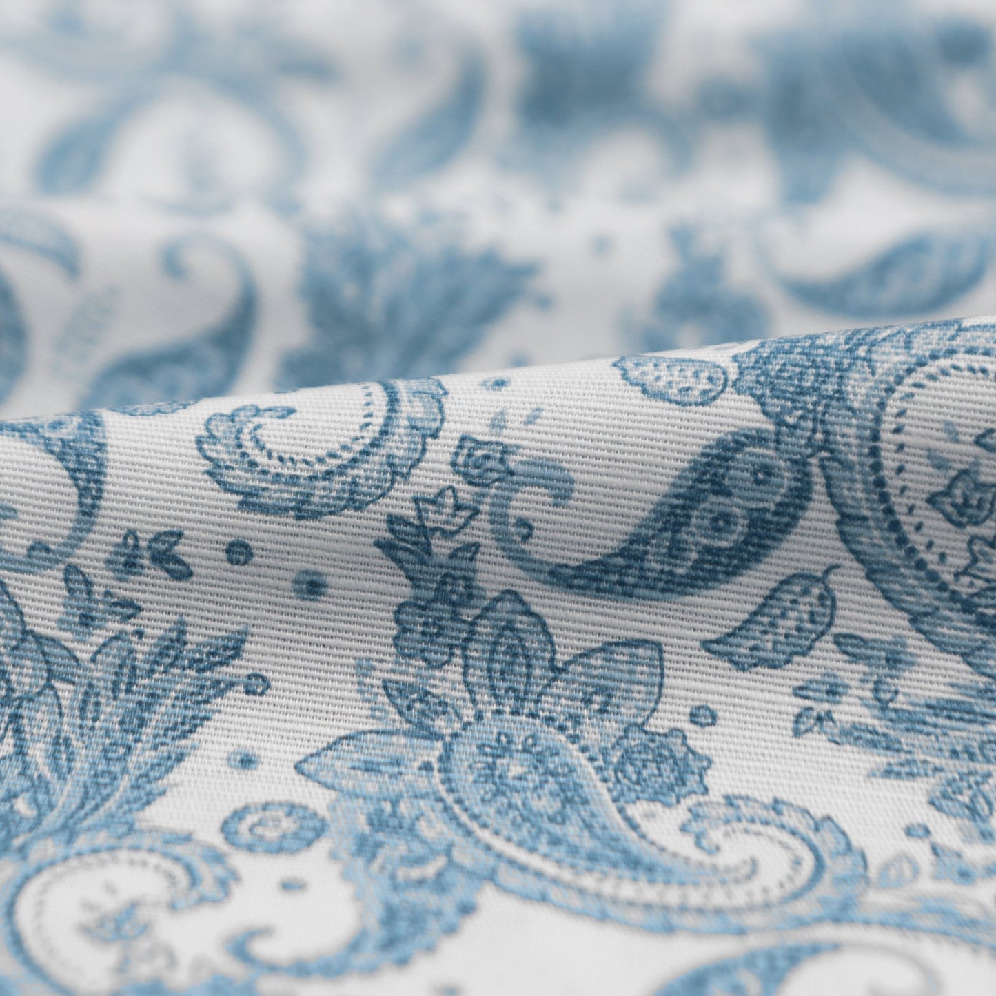 Ornate Paisley Linen Fabric - Kapaas