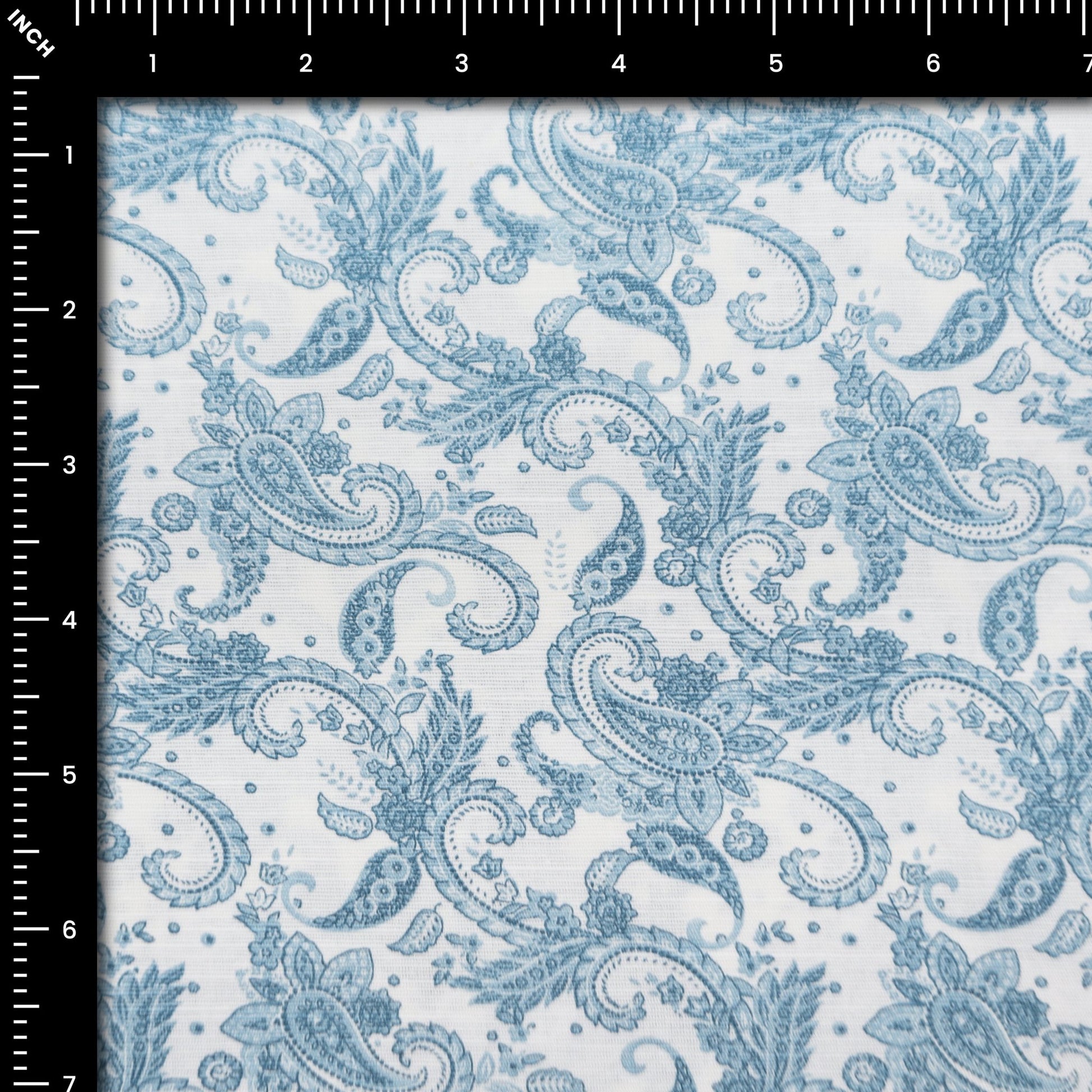 Ornate Paisley Linen Fabric - Kapaas