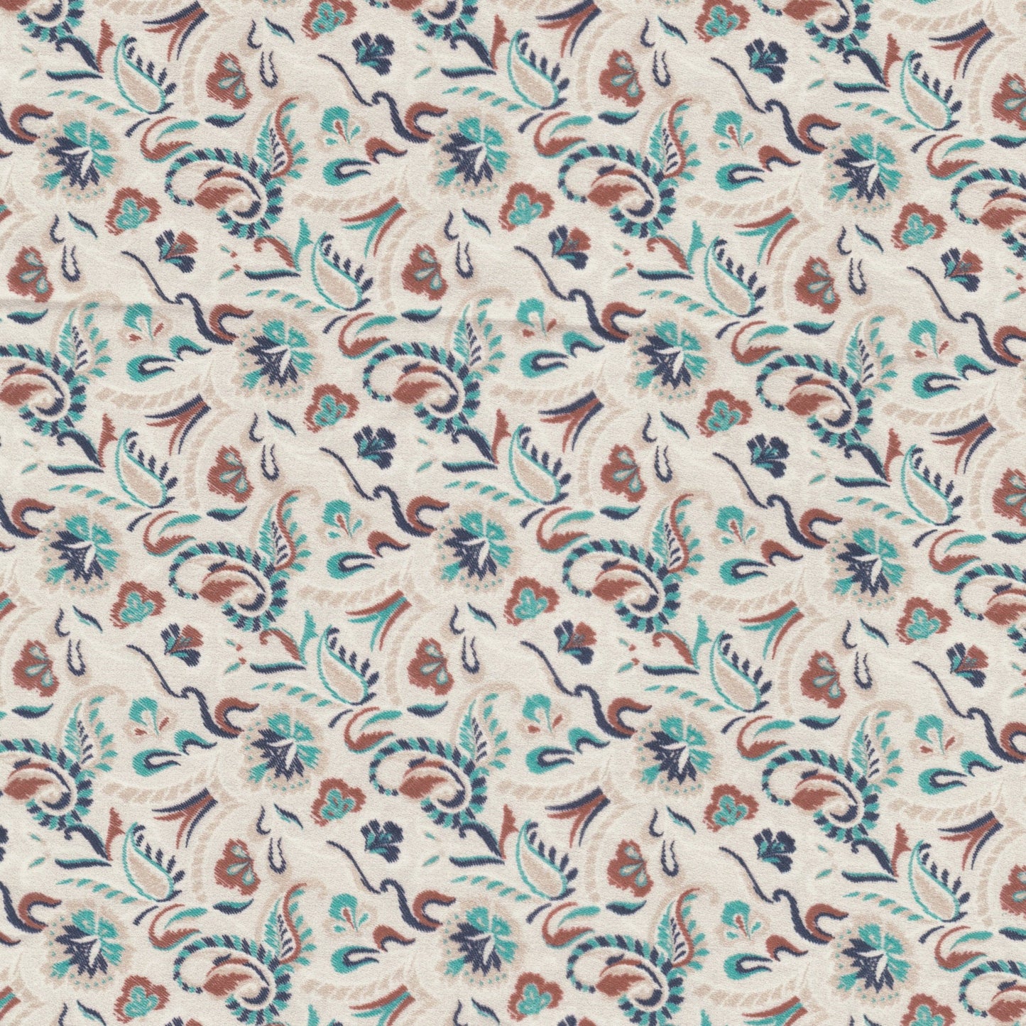 Paisley Garden Satin Fabric - Kapaas