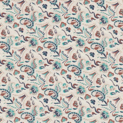Paisley Garden Satin Fabric - Kapaas