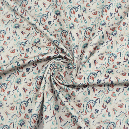 Paisley Garden Satin Fabric - Kapaas