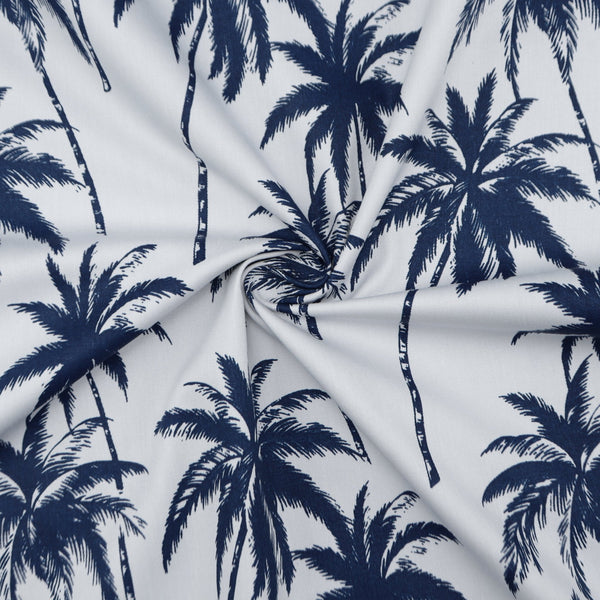 Palm Drift Printed Twill Fabric