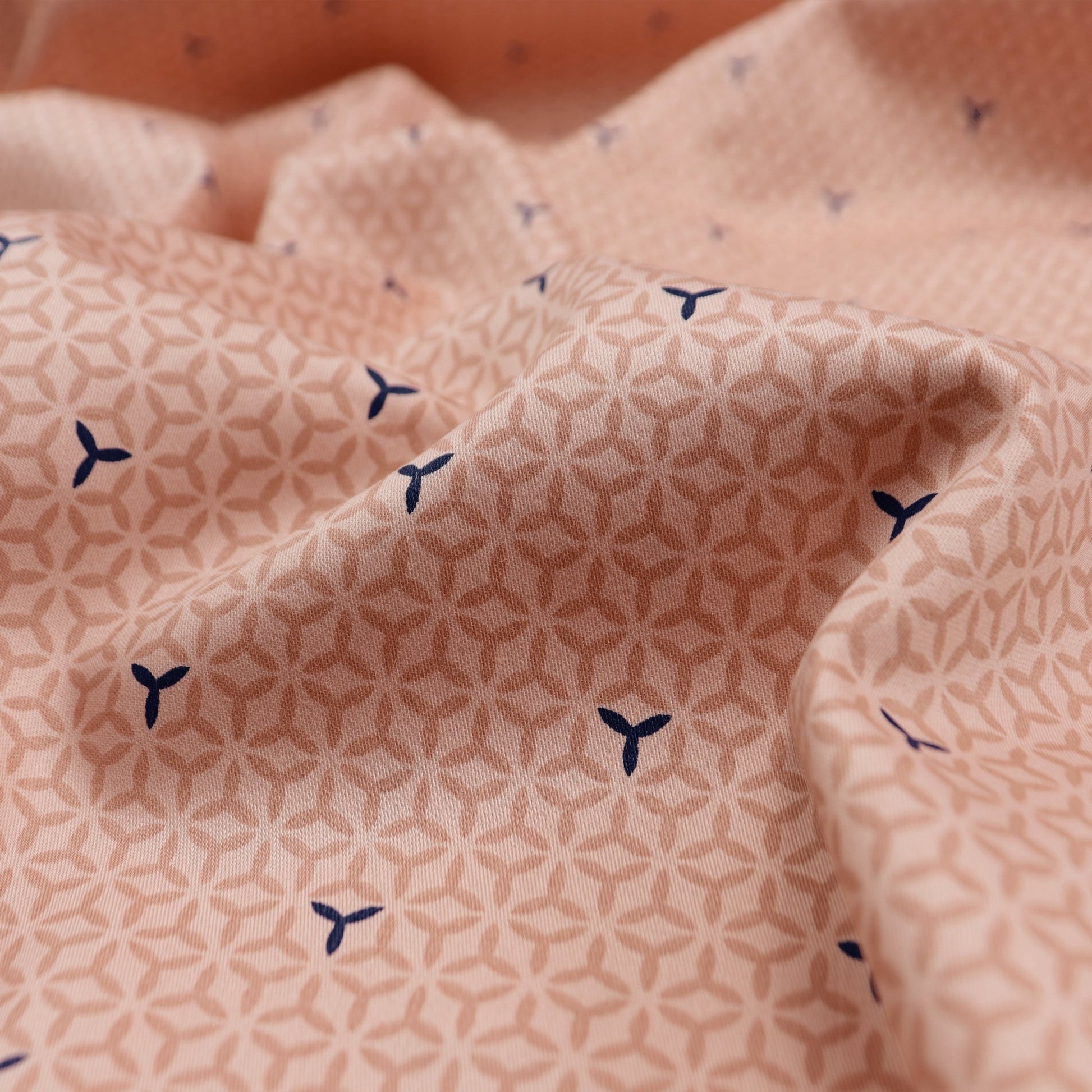 Petal Grid Satin Fabric - Kapaas