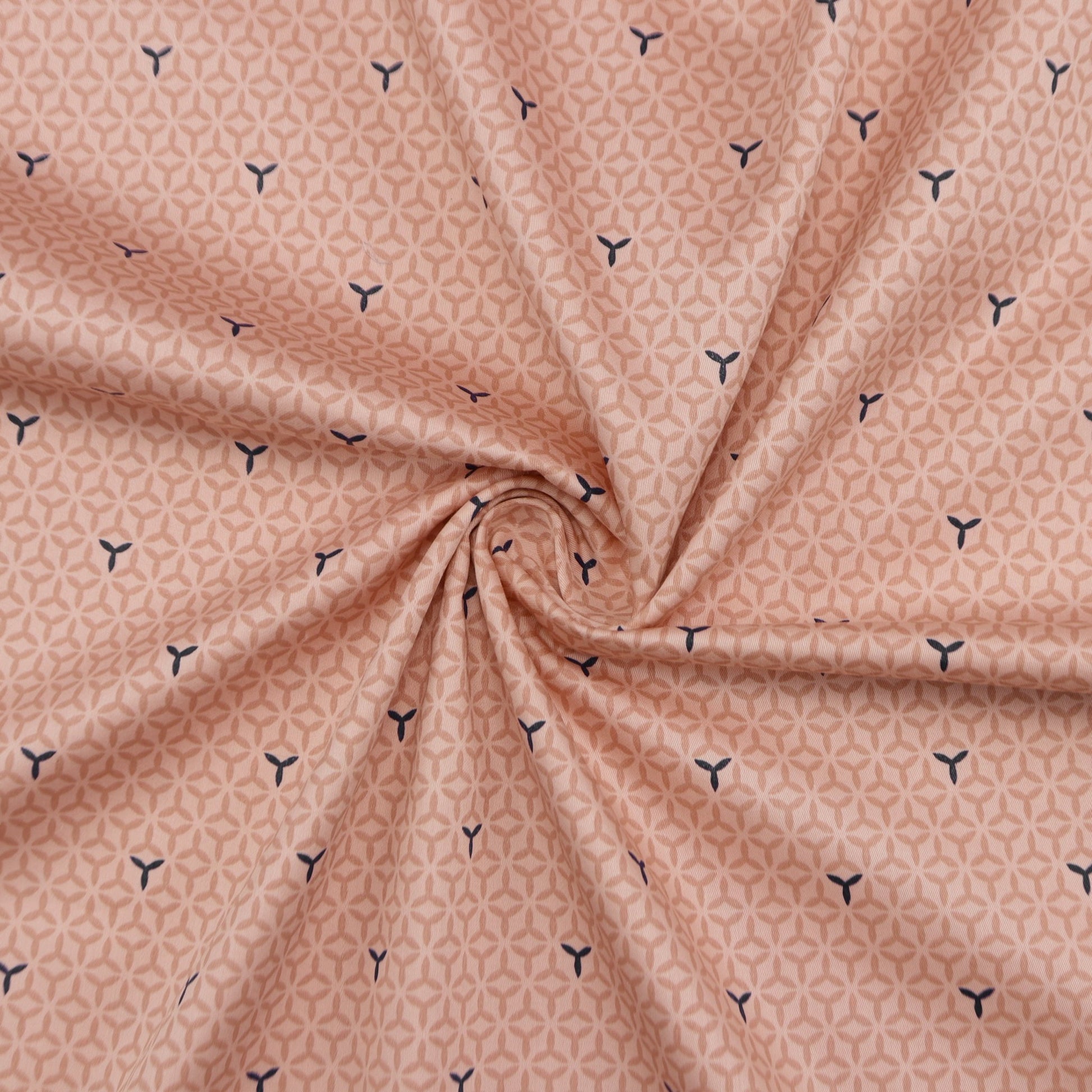 Petal Grid Satin Fabric - Kapaas