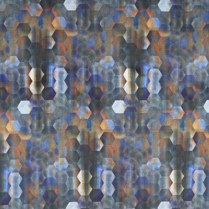 Prism Hexagon Satin Fabric - Kapaas