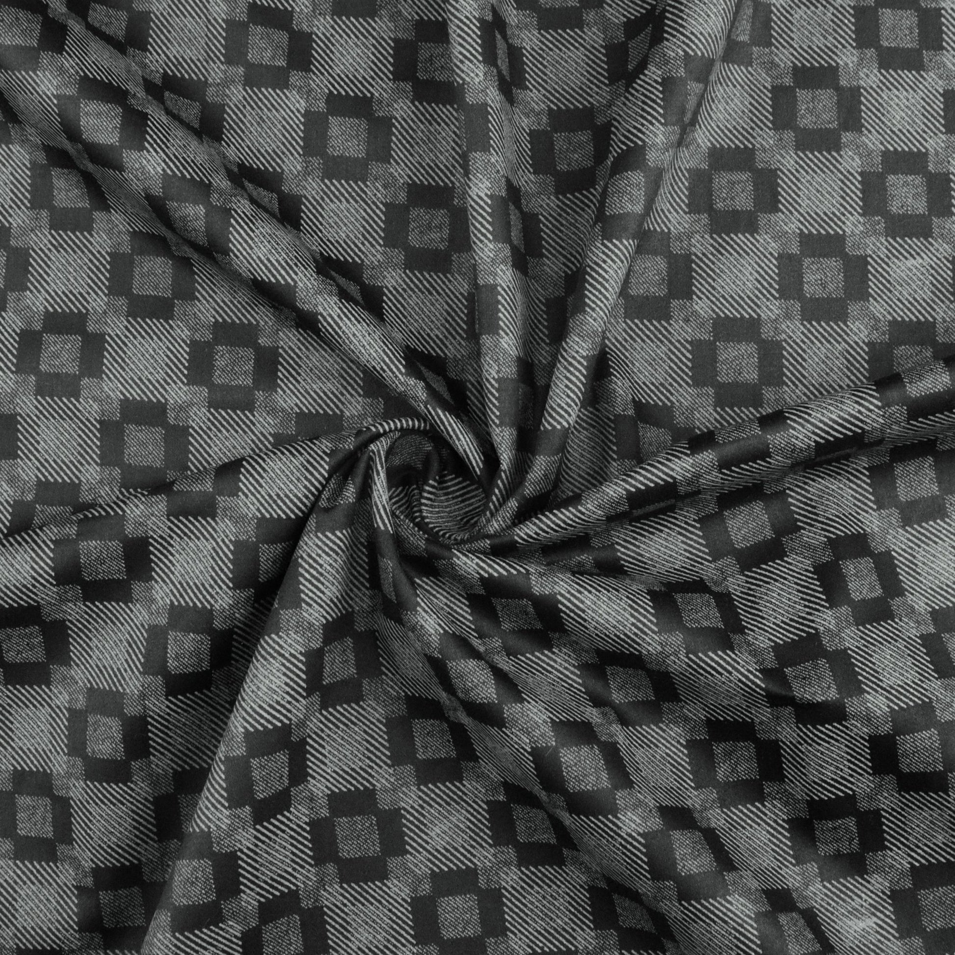 Shadow Check Satin Fabric - Kapaas