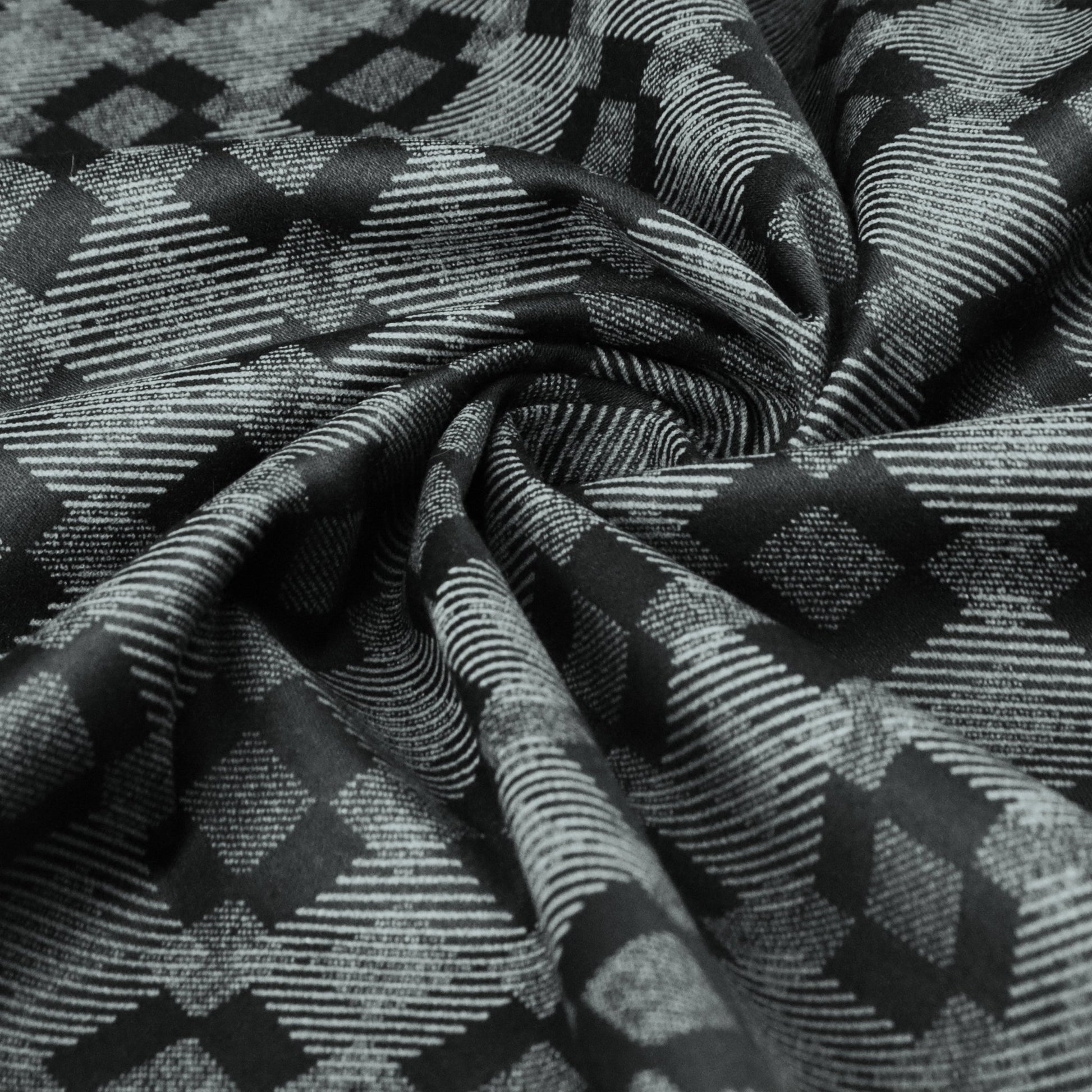 Shadow Check Satin Fabric - Kapaas