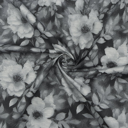 Soft Bloom Floral Poplin Fabric - Kapaas