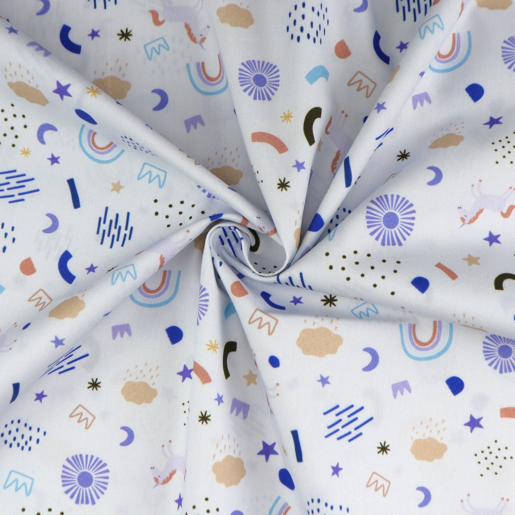 Starlight Doodle Poplin Fabric - Kapaas