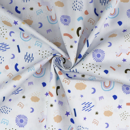 Starlight Doodle Poplin Fabric - Kapaas