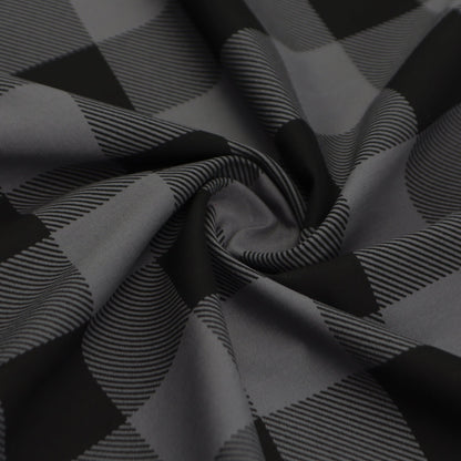 Structured Block Check Poplin Fabric - Kapaas
